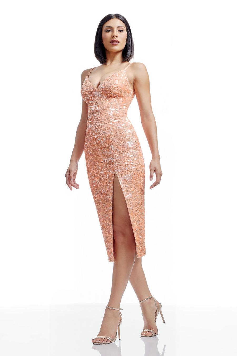 Dress The Population Anastasia Dress White