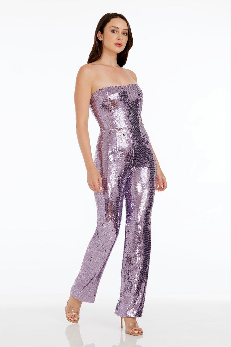 Dress The Population Andy Jumpsuit White