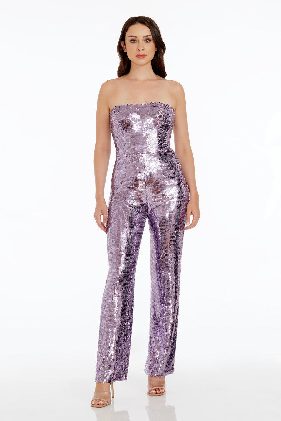 dress the population Andy Jumpsuit white