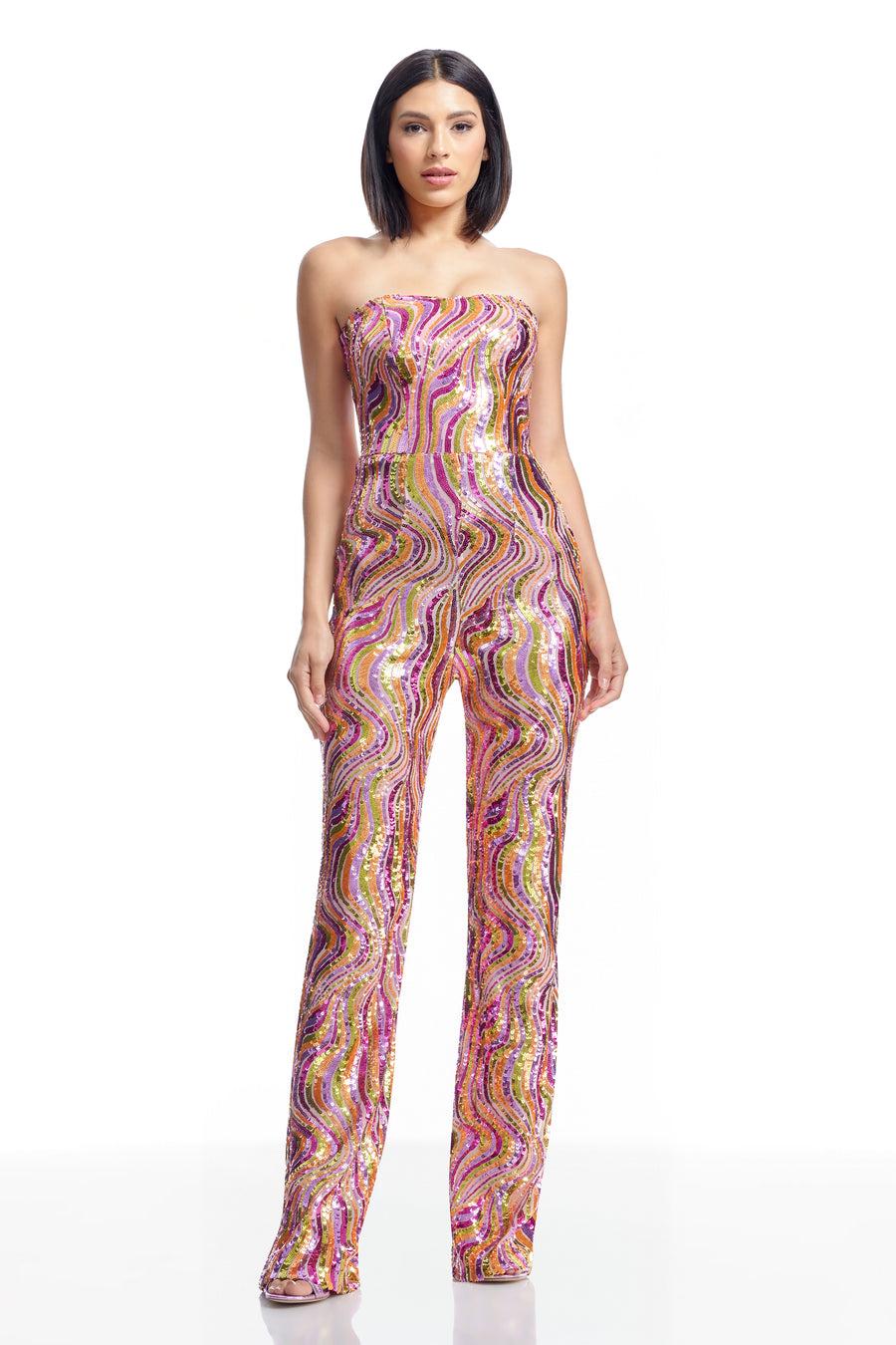Dress The Population Andy Jumpsuit White