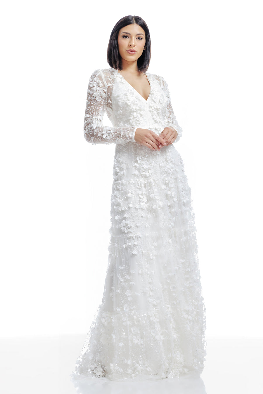 dress the population Angelina Dress white