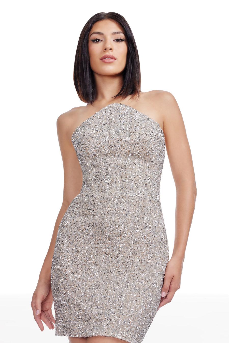 dress the population Anica Dress white