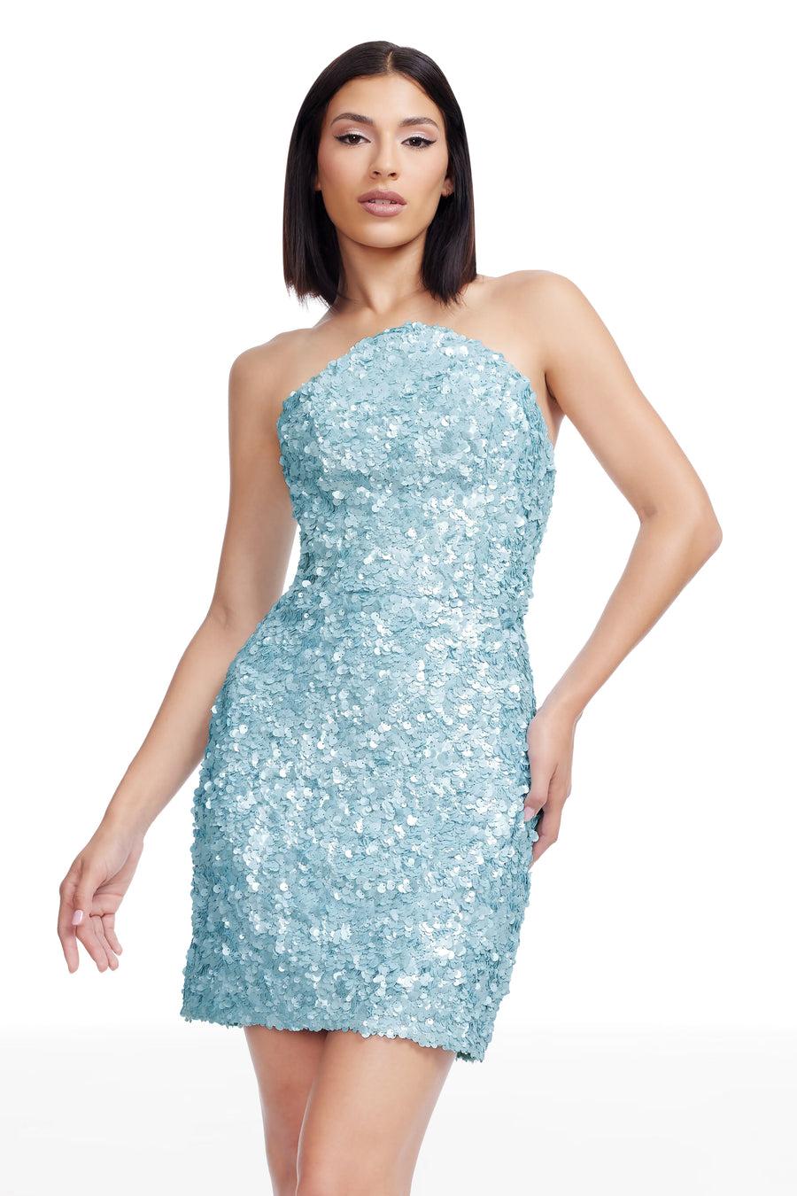 dress the population Anica Dress white