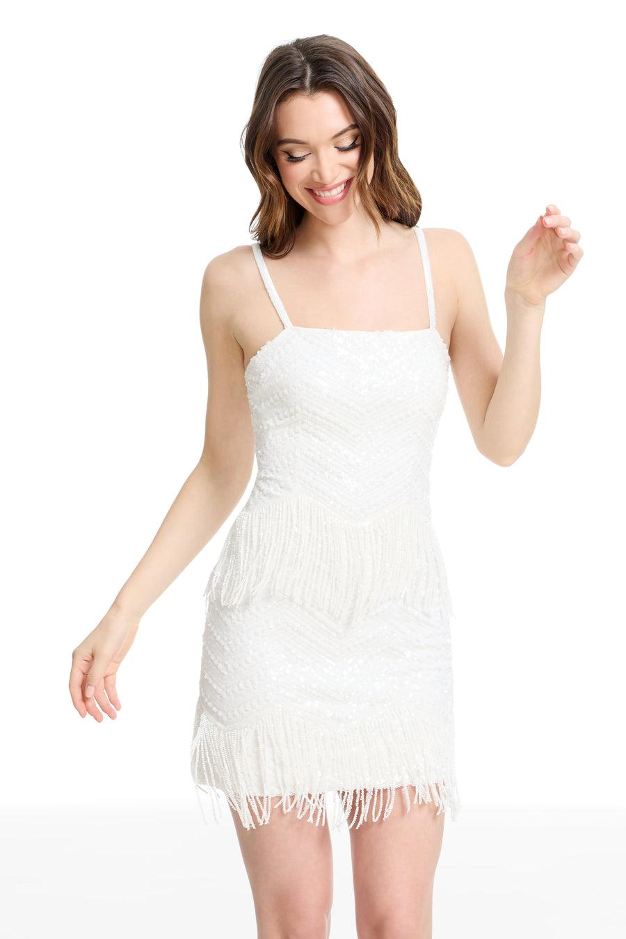 Dress The Population Anya Dress White