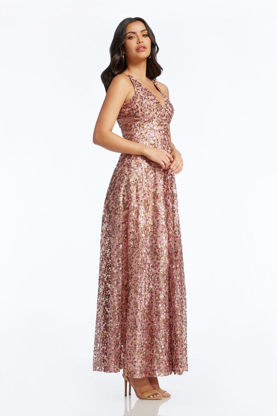 Dress The Population Ariyah Gown White