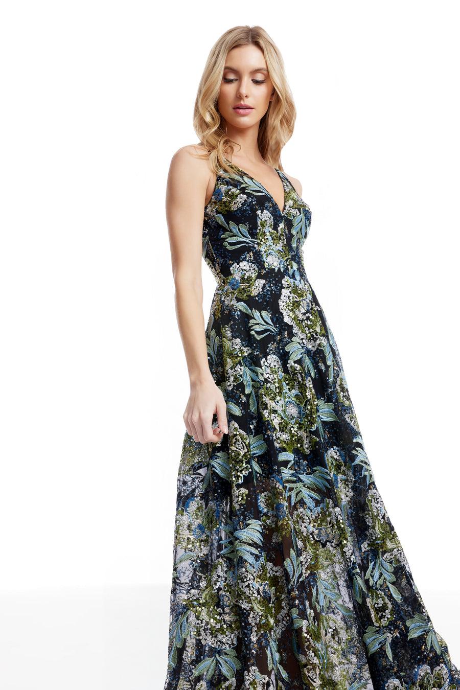 Dress The Population Ariyah Gown White