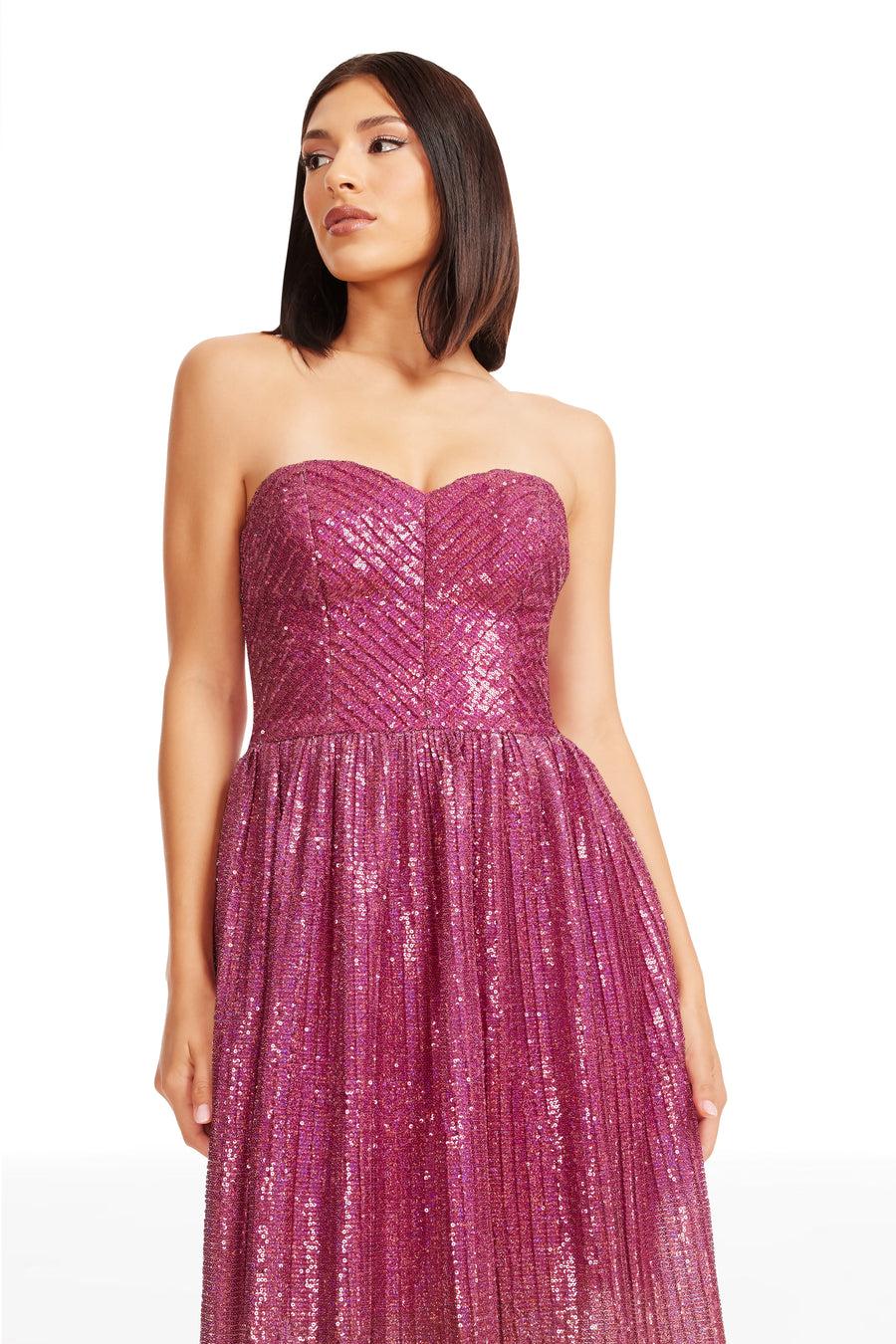 Dress The Population Audrina Gown White