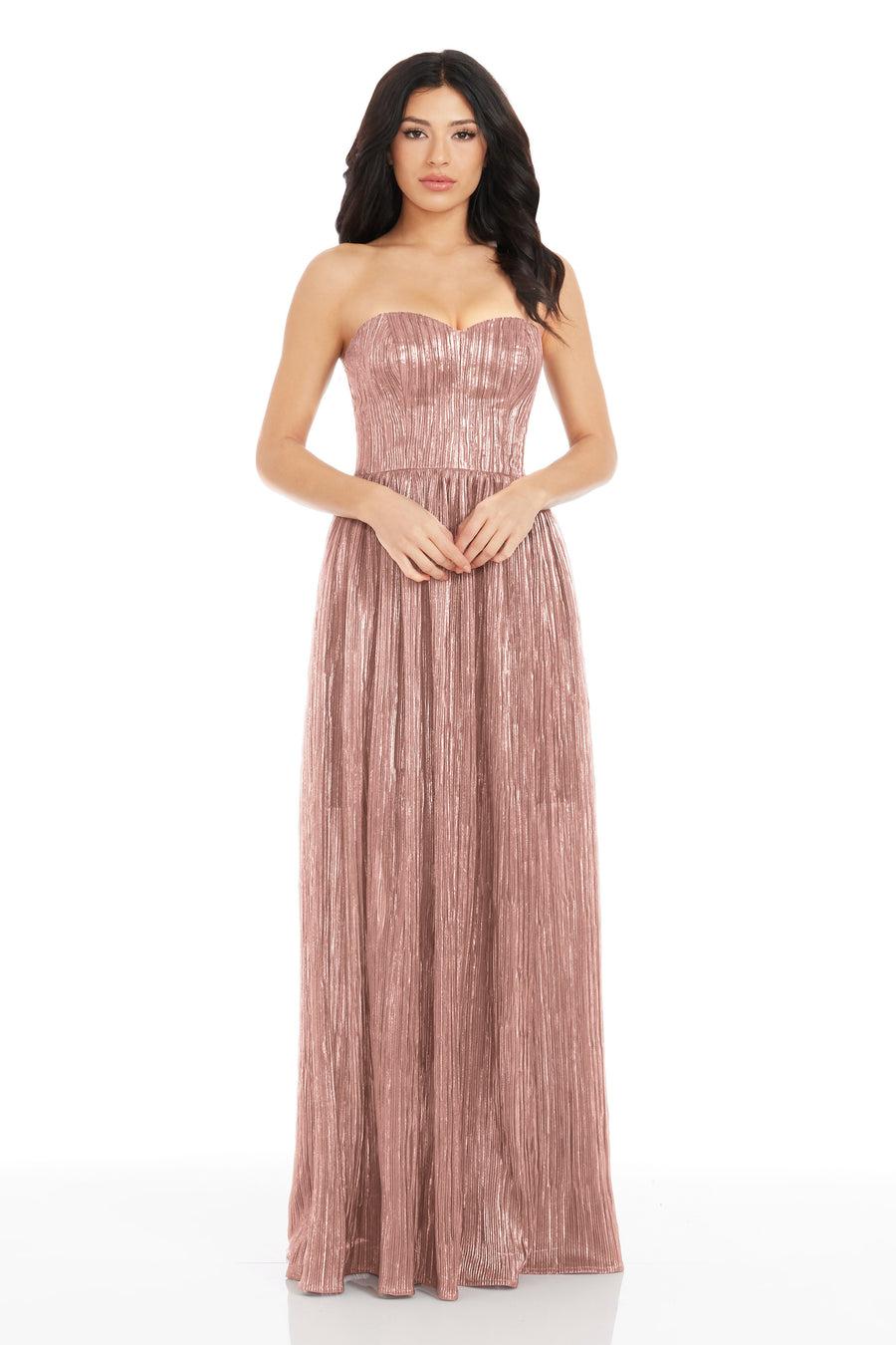 dress the population Audrina Gown white