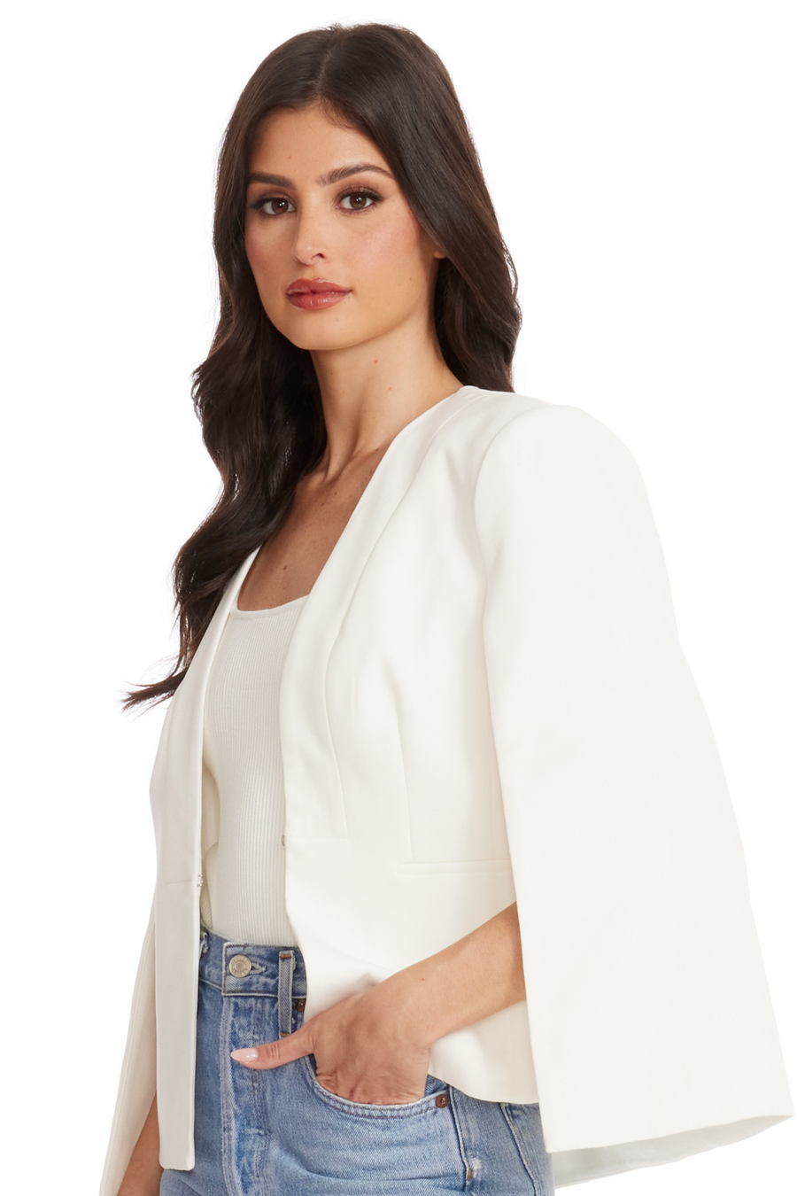 Dress The Population Baron Jacket White