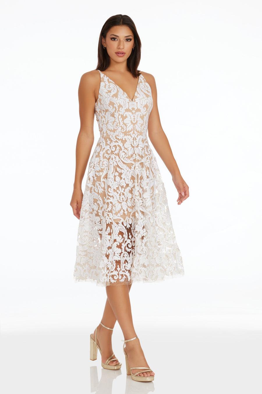 Dress The Population Blair Dress White