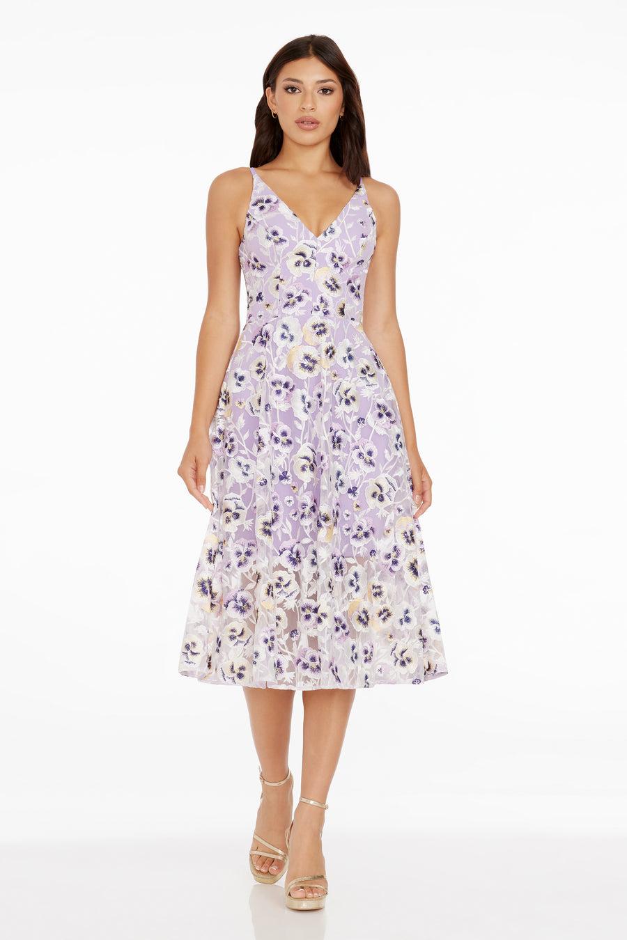 dress the population Blair Dress white