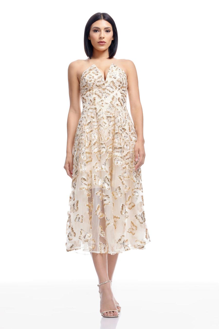Dress The Population Briella Dress White