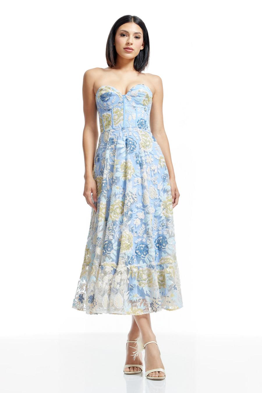 Dress The Population Carina Dress White