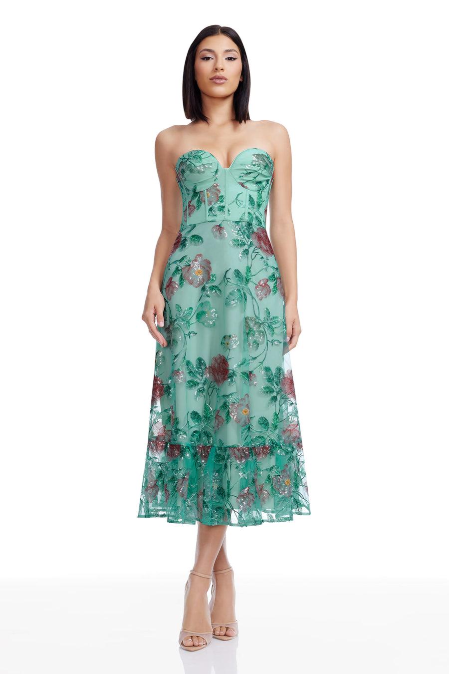 Dress The Population Carina Dress White