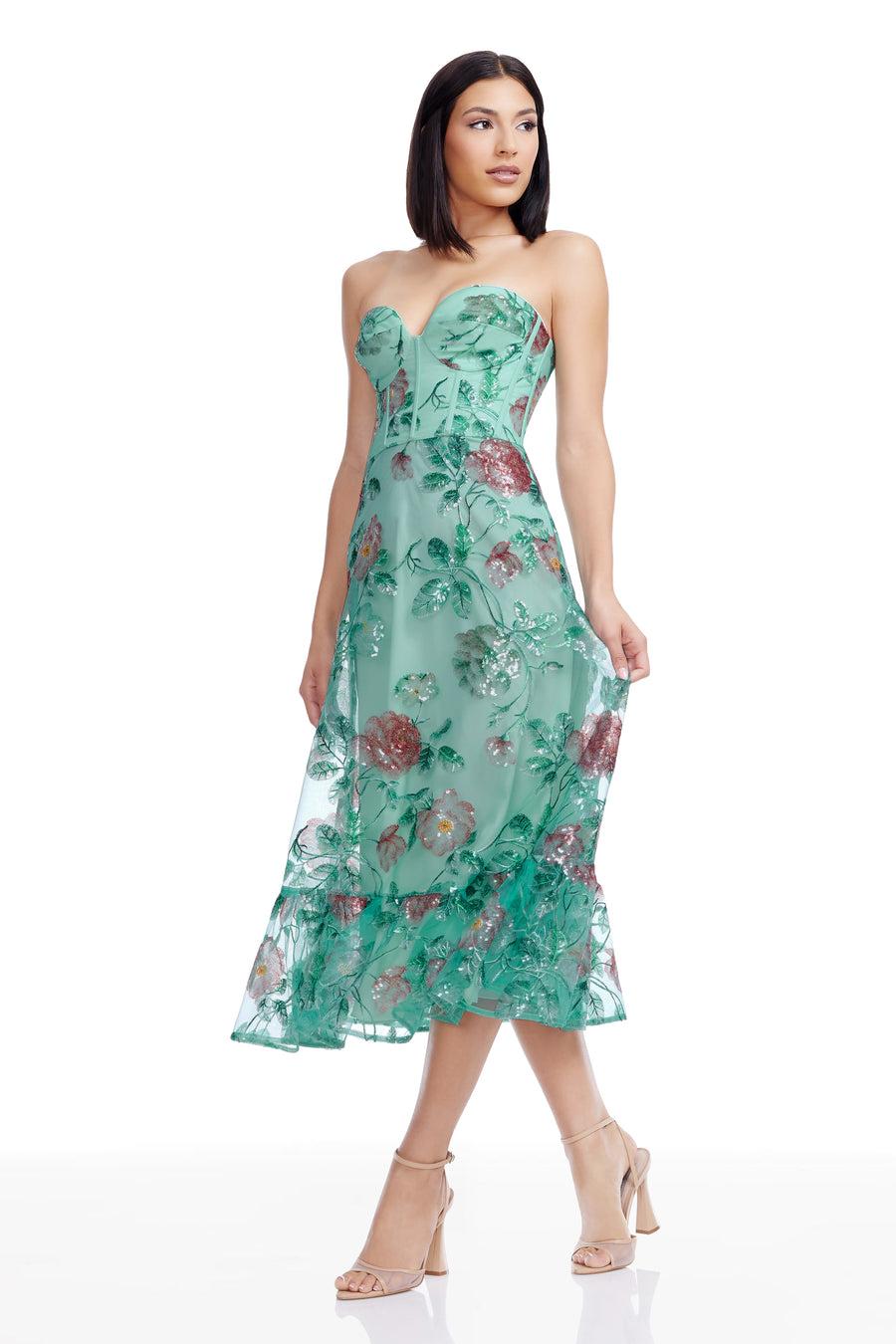 Dress The Population Carina Dress White