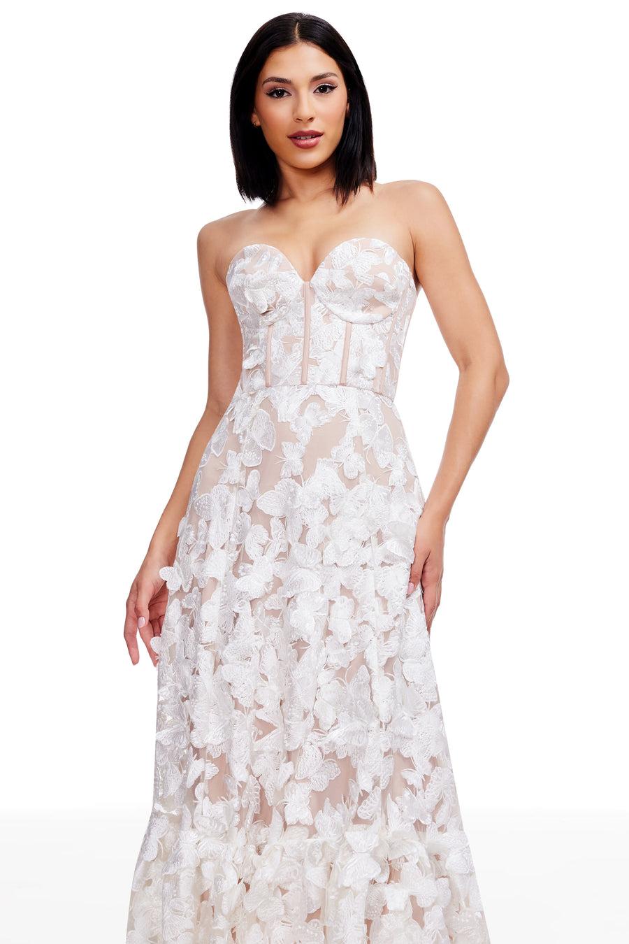 Dress The Population Carina Dress White