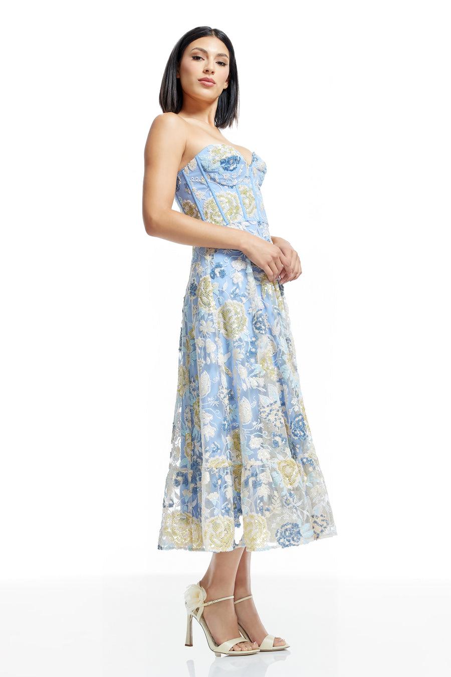 Dress The Population Carina Dress White