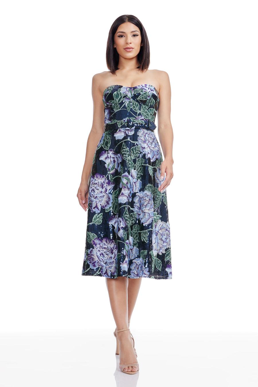 dress the population Carlita Dress white