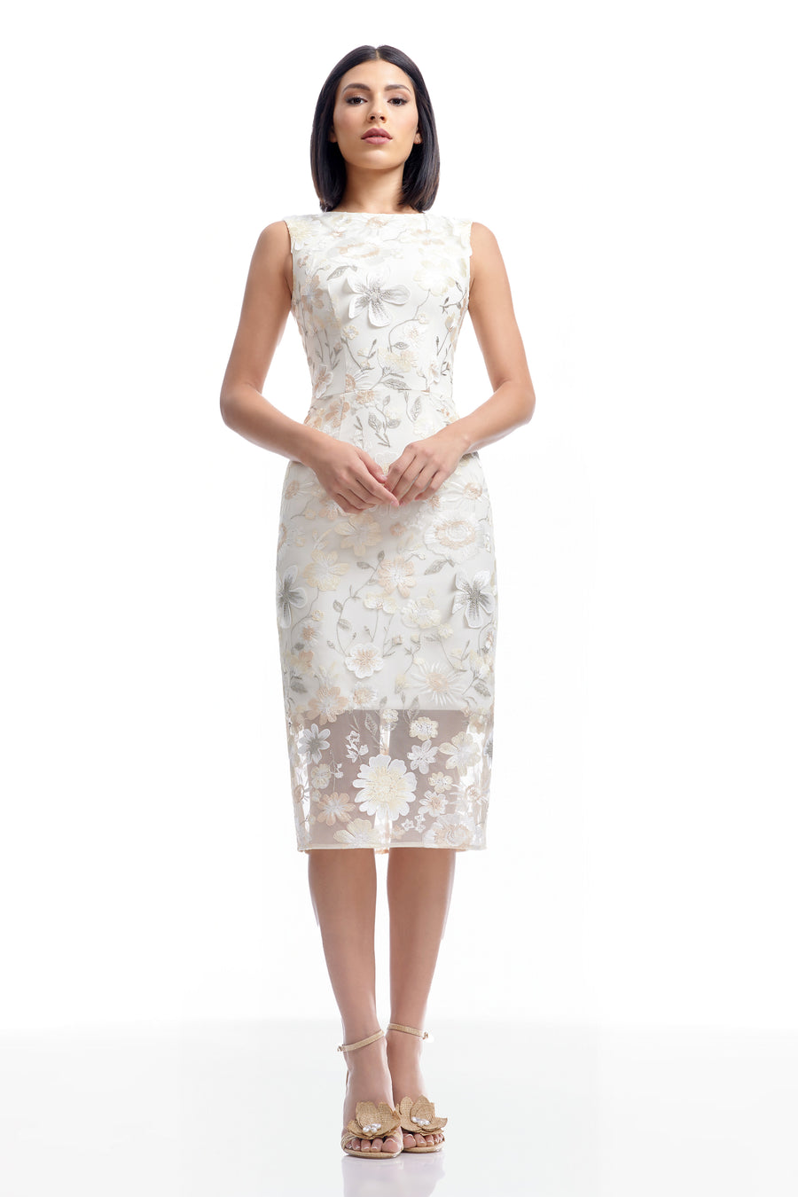Dress The Population Claudette Dress White