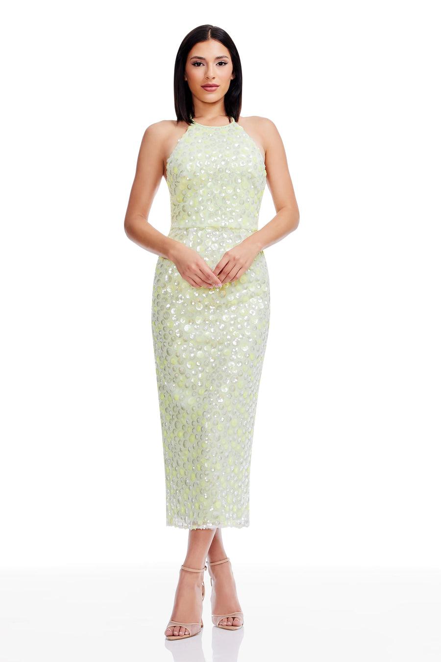 dress the population Dani Dress white