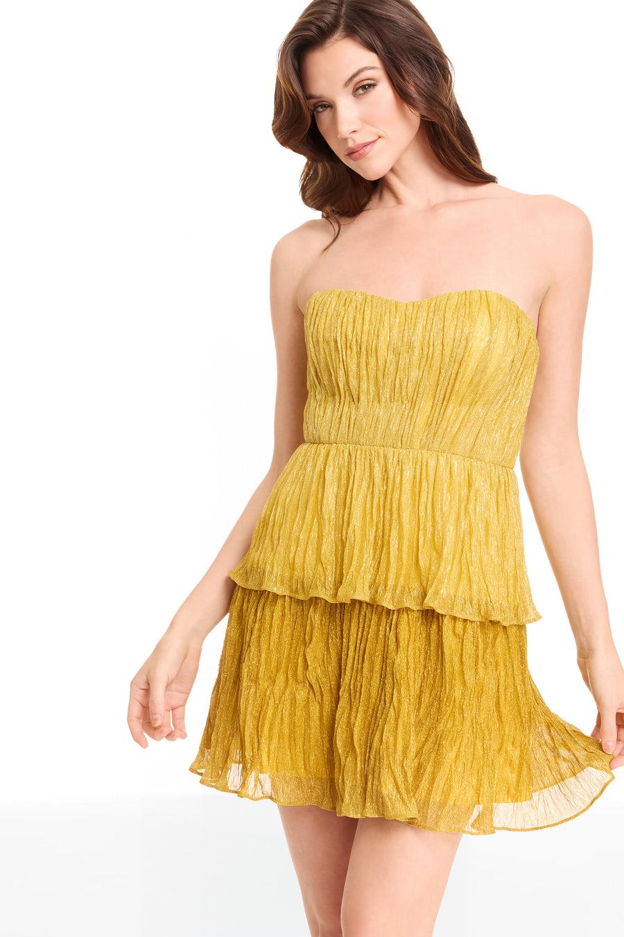 dress the population Darcy Dress white