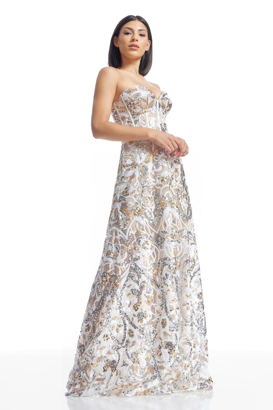 Dress The Population Daven Dress White