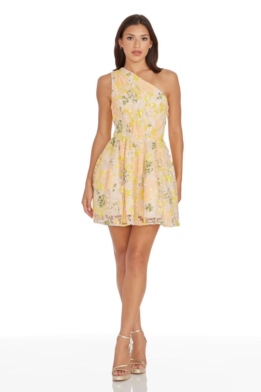 dress the population Delaney Dress white