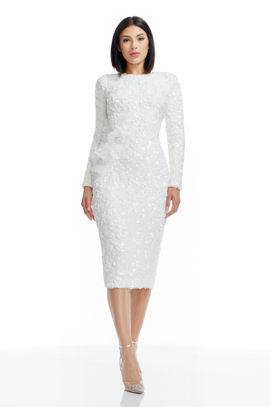 Dress The Population Emmalyn Dress White