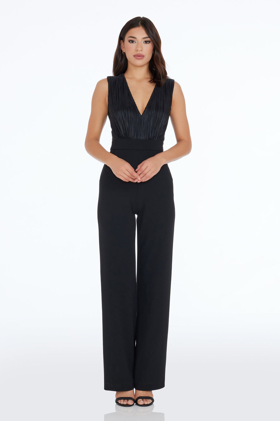 Dress The Population Everette Jumpsuit White