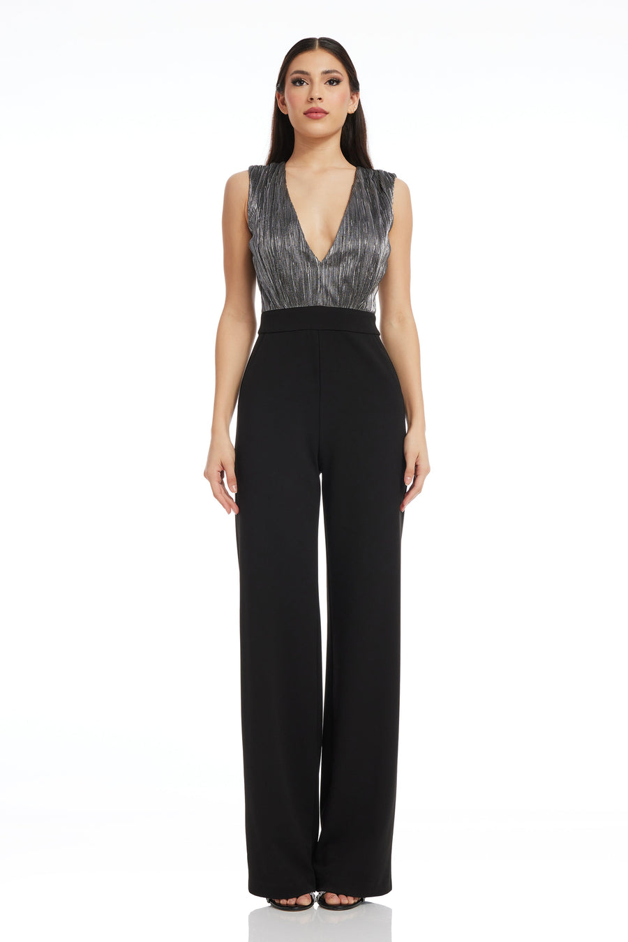 dress the population Everette Jumpsuit white