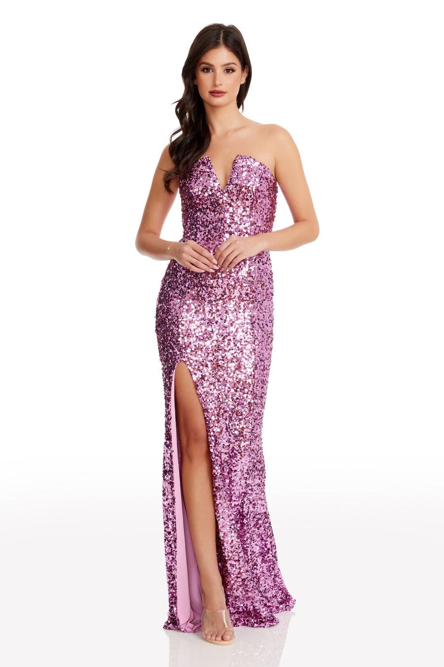 Dress The Population Fernanda Gown White
