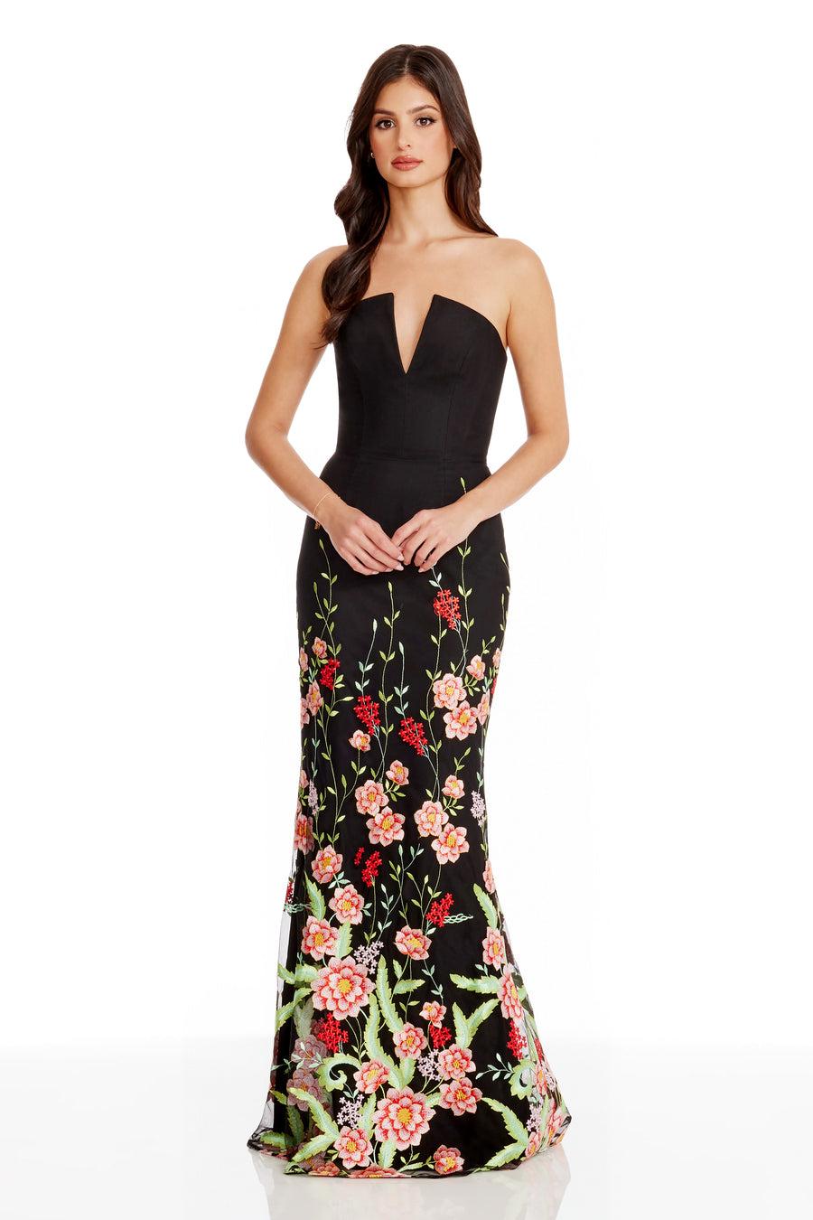 Dress The Population Fernanda Gown White