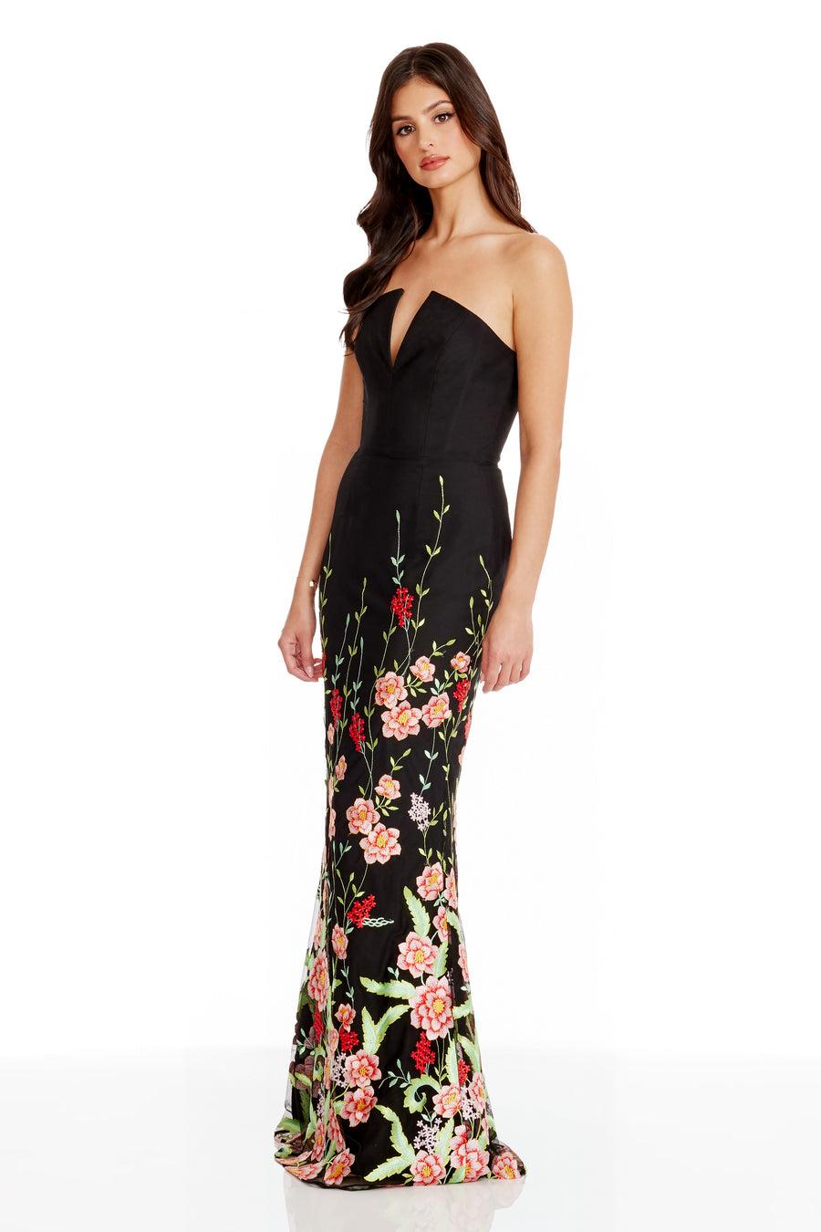 Dress The Population Fernanda Gown White