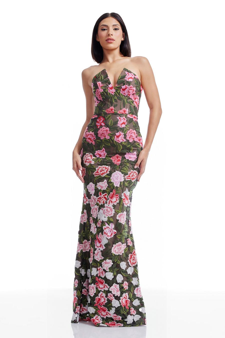 dress the population Fernanda Gown white