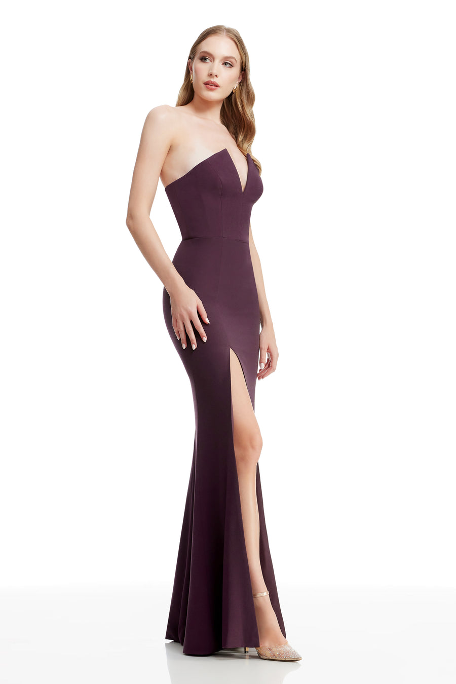 Dress The Population Fernanda Gown White
