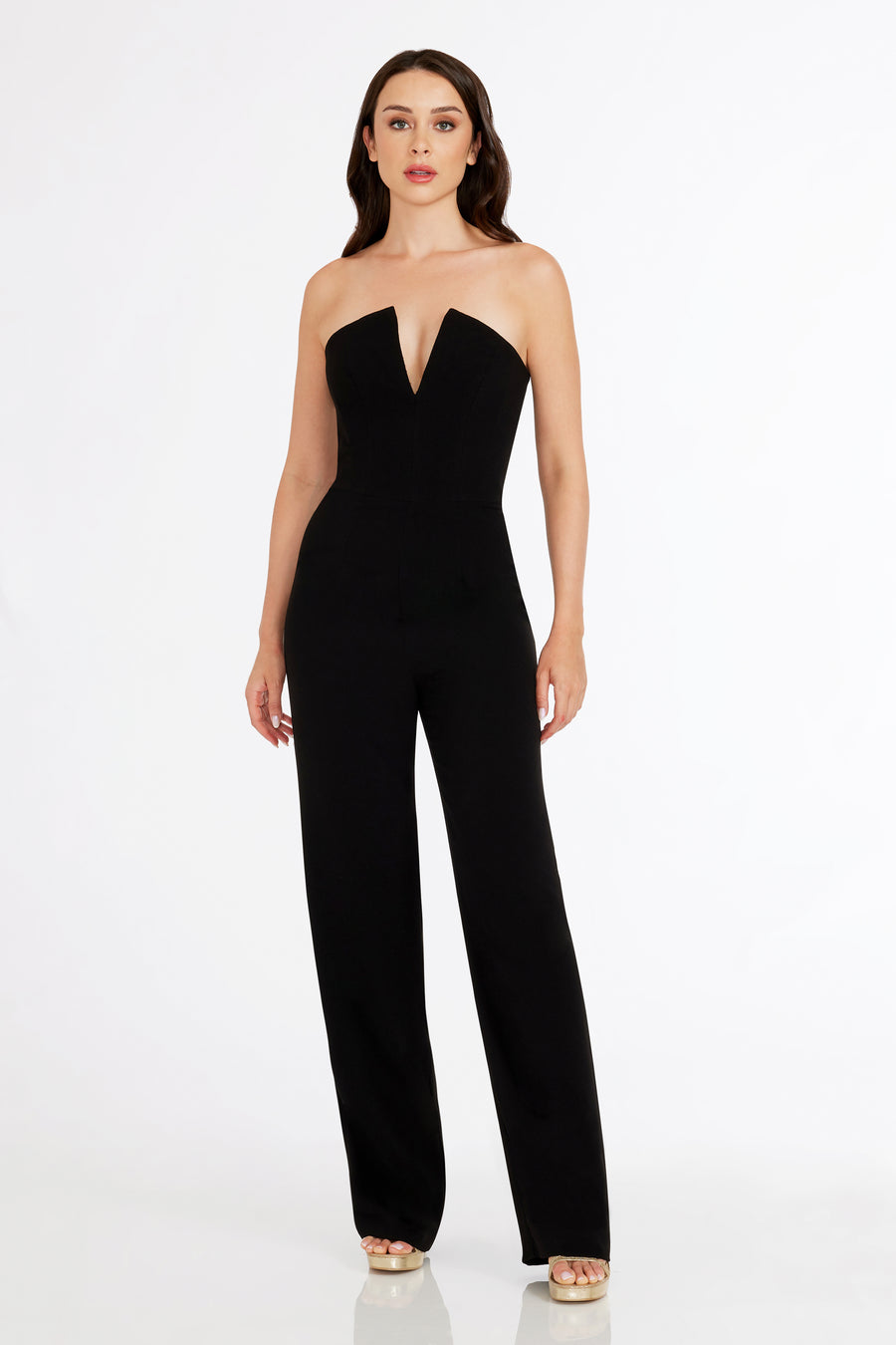 dress the population Fernanda Jumpsuit white