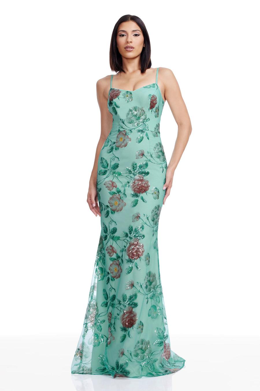 Dress The Population Giovanna Gown White