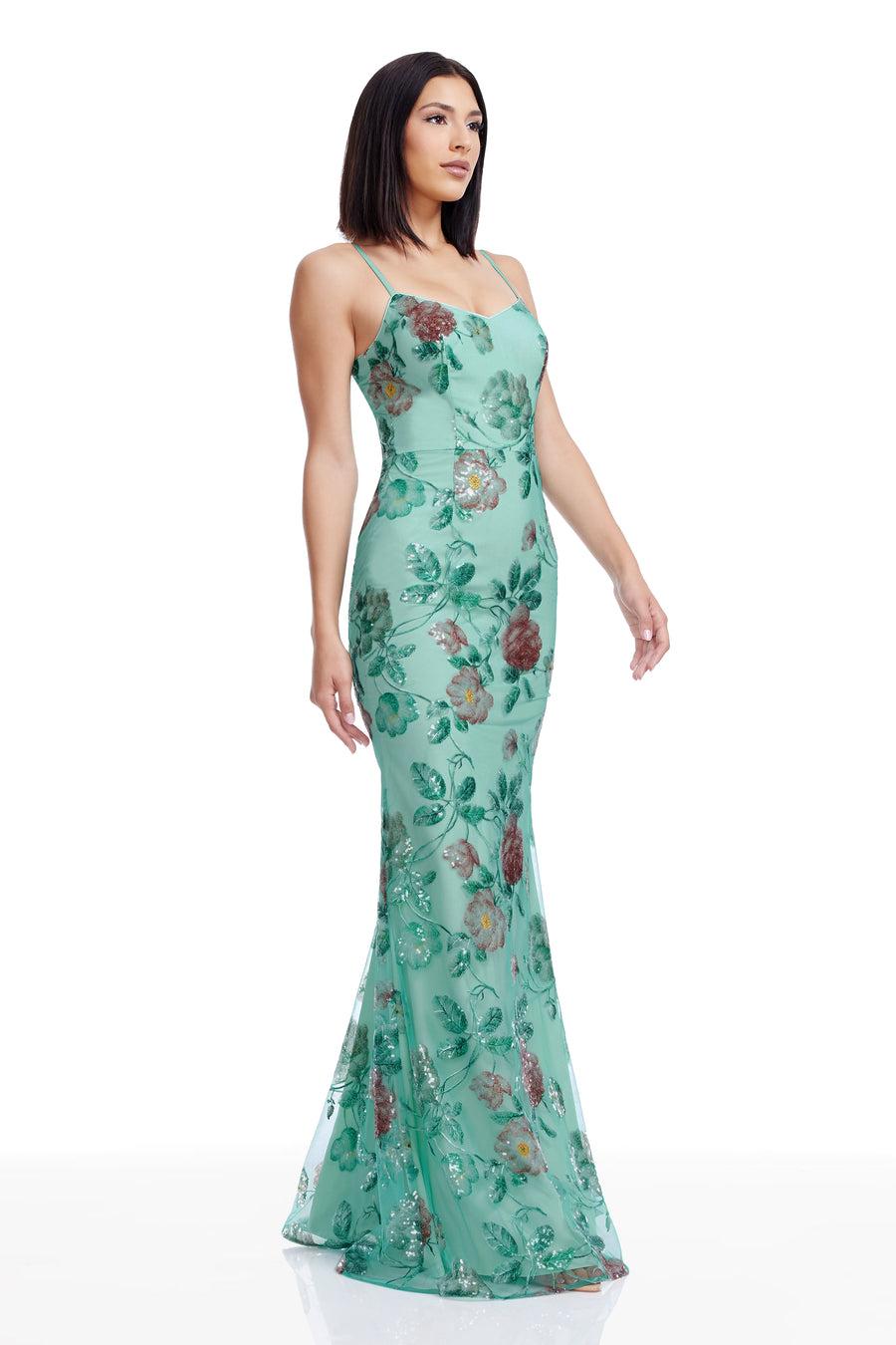 Dress The Population Giovanna Gown White