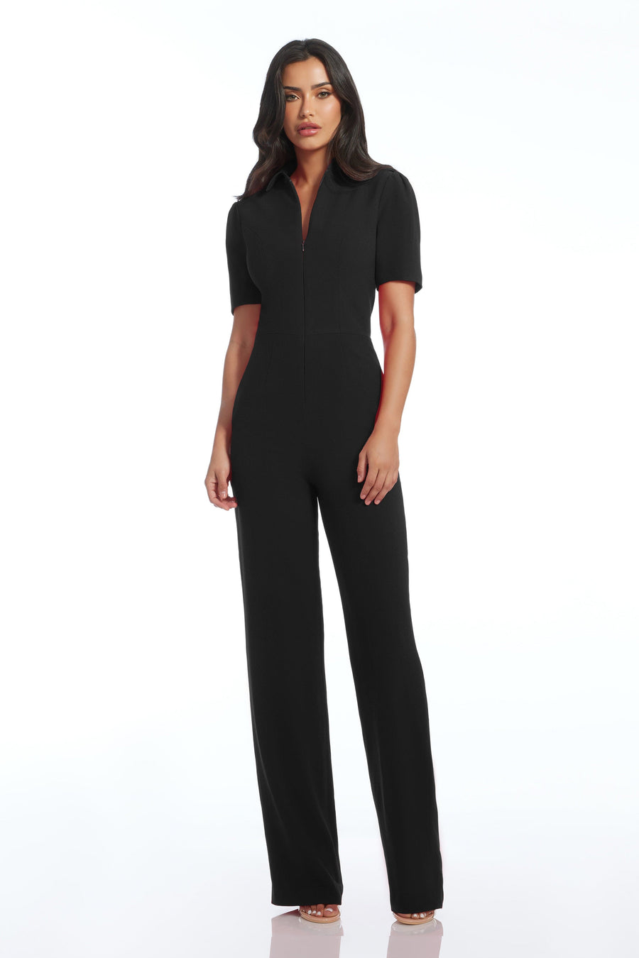 dress the population Gloria Jumpsuit white