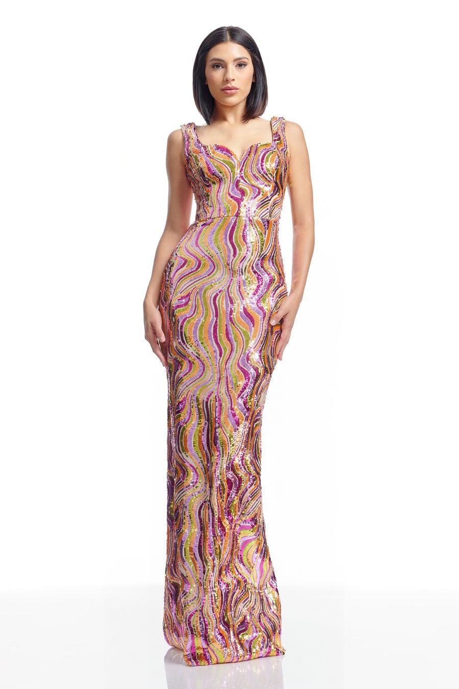 dress the population Goldie Dress white