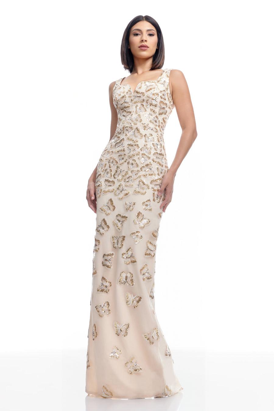 dress the population Goldie Gown white