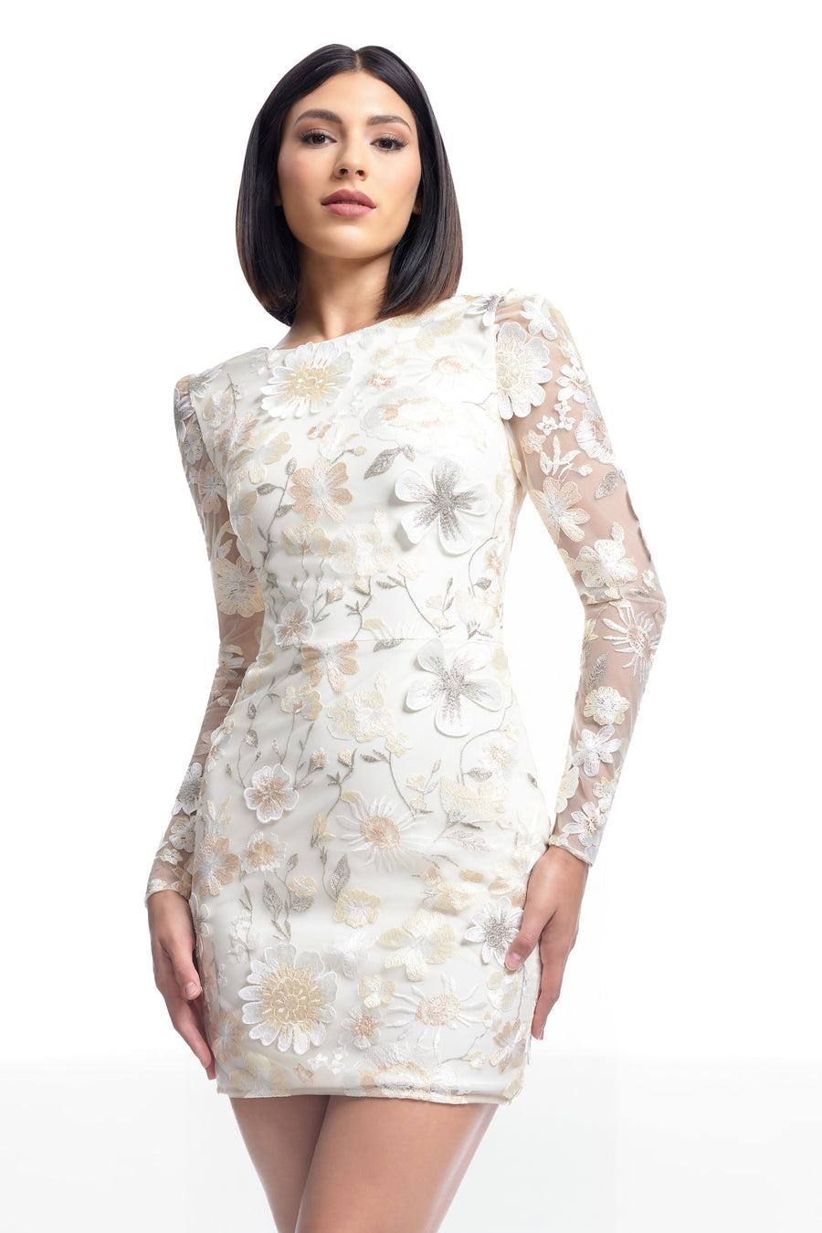 dress the population Hazel Dress white