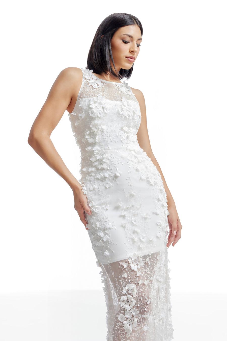 Dress The Population Helena Dress White