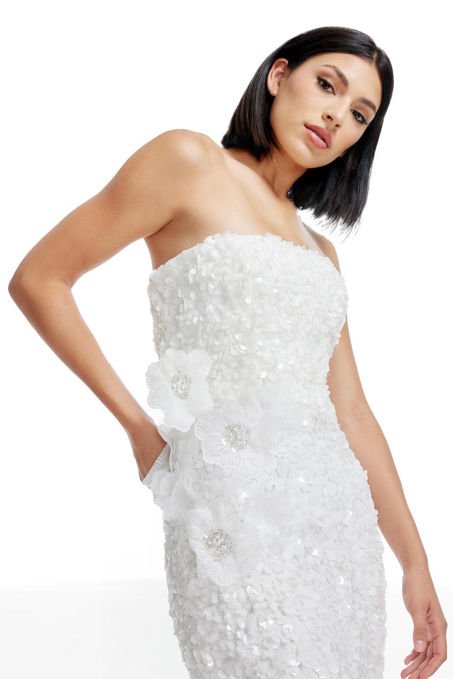 Dress The Population Izza Dress White