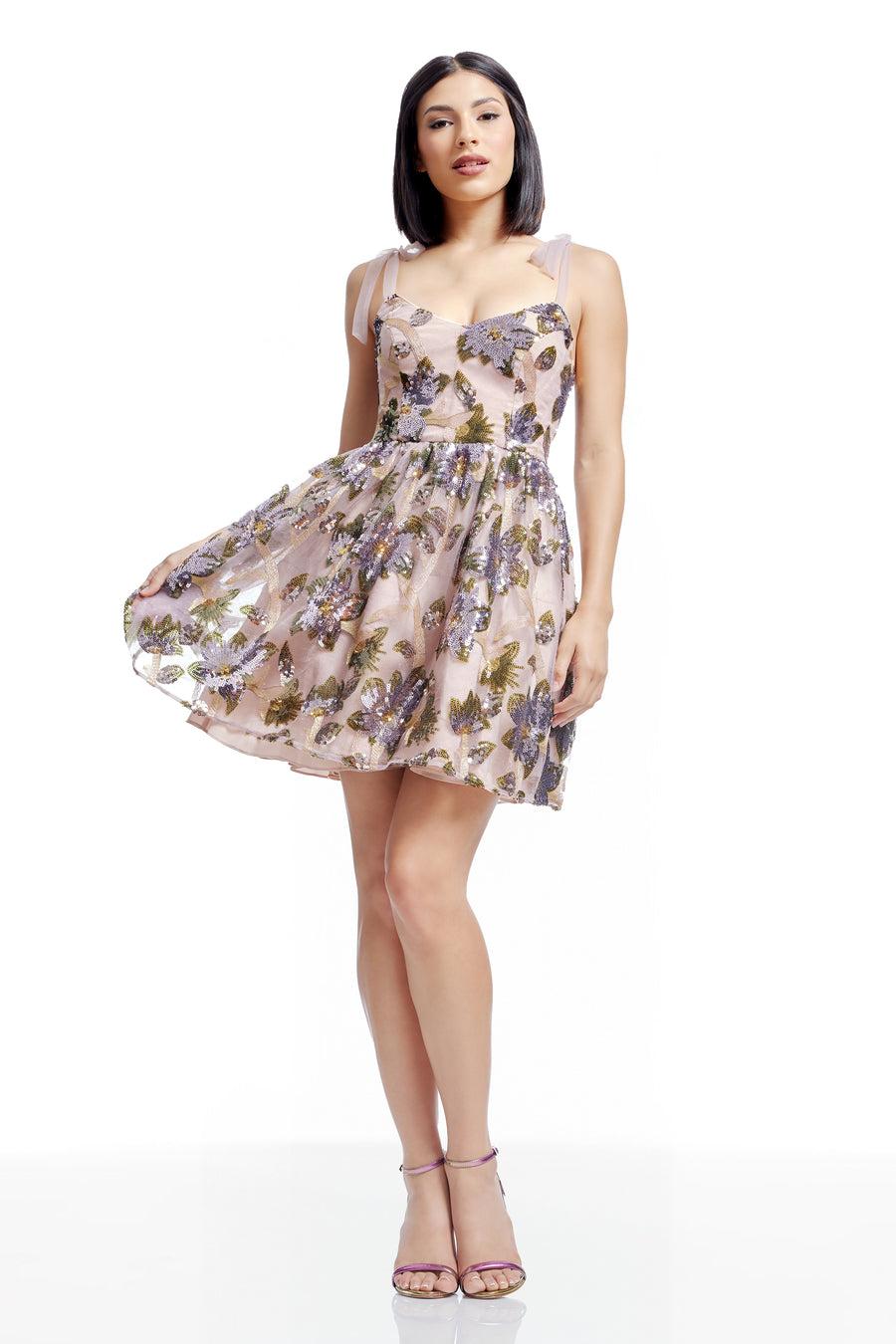 dress the population Kaitrin Dress white
