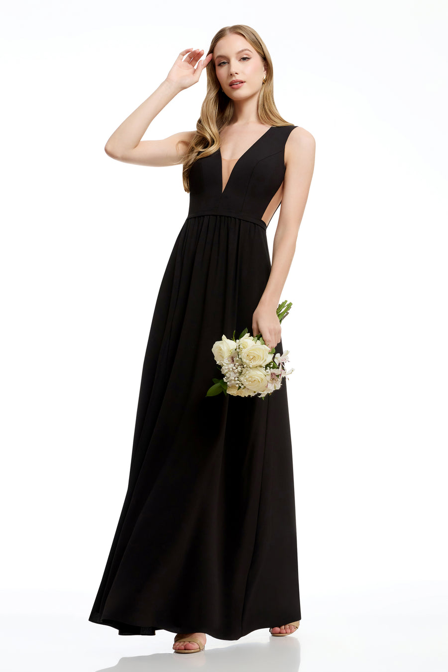 dress the population Katrina Gown white