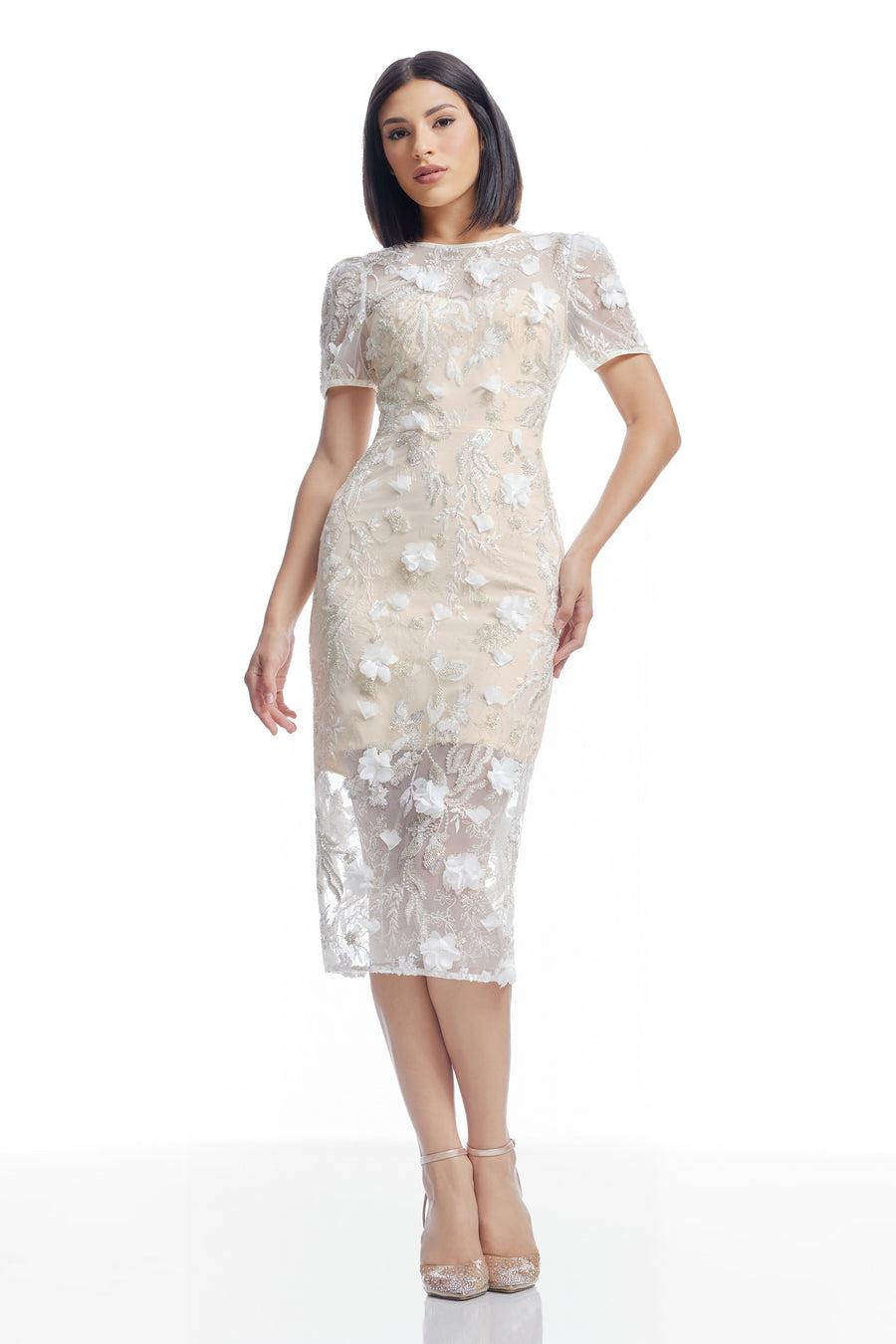 Dress The Population Lia Dress White