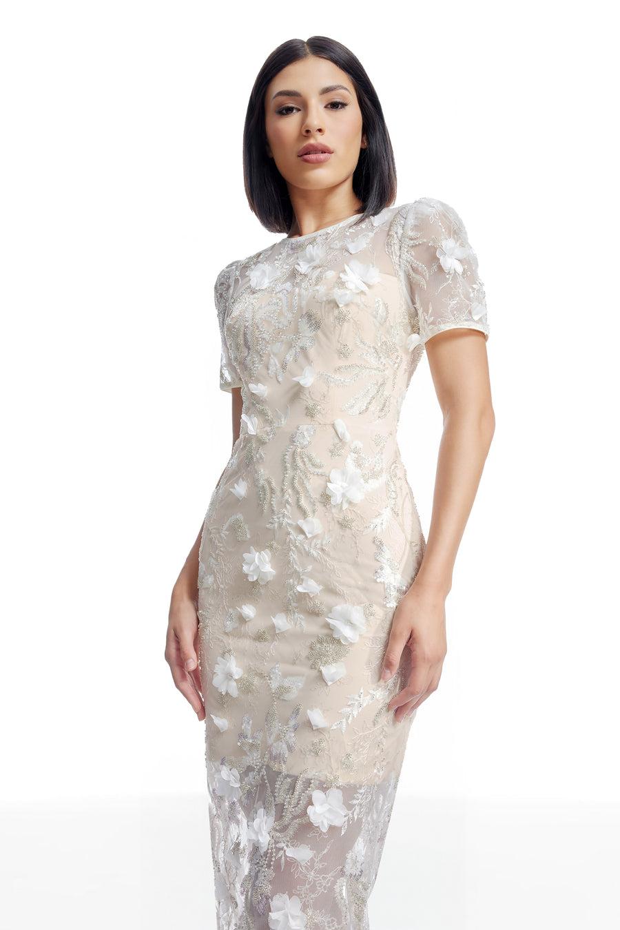 dress the population Lia Dress white