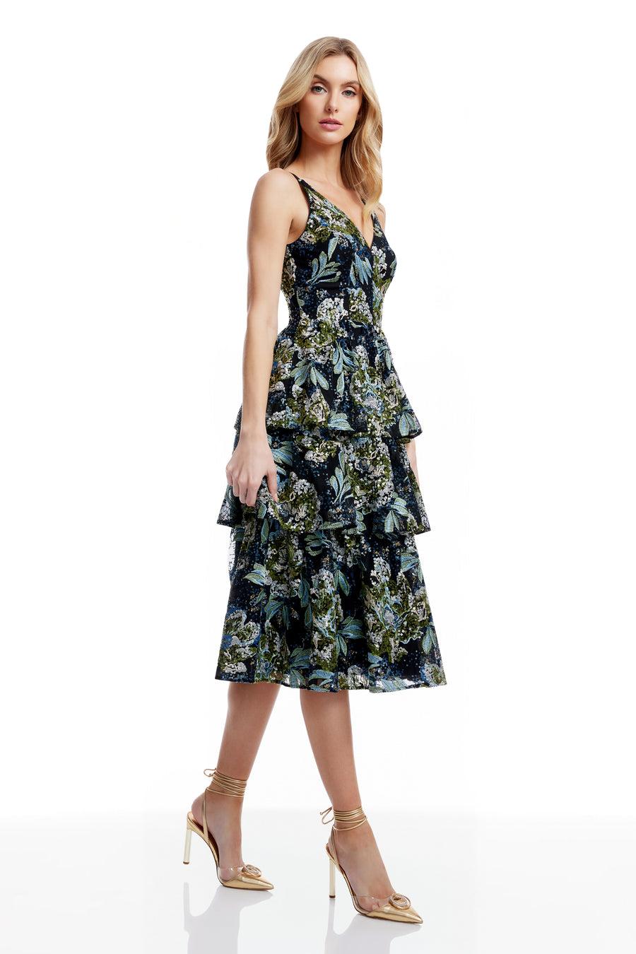 Dress The Population Lorelai Dress White