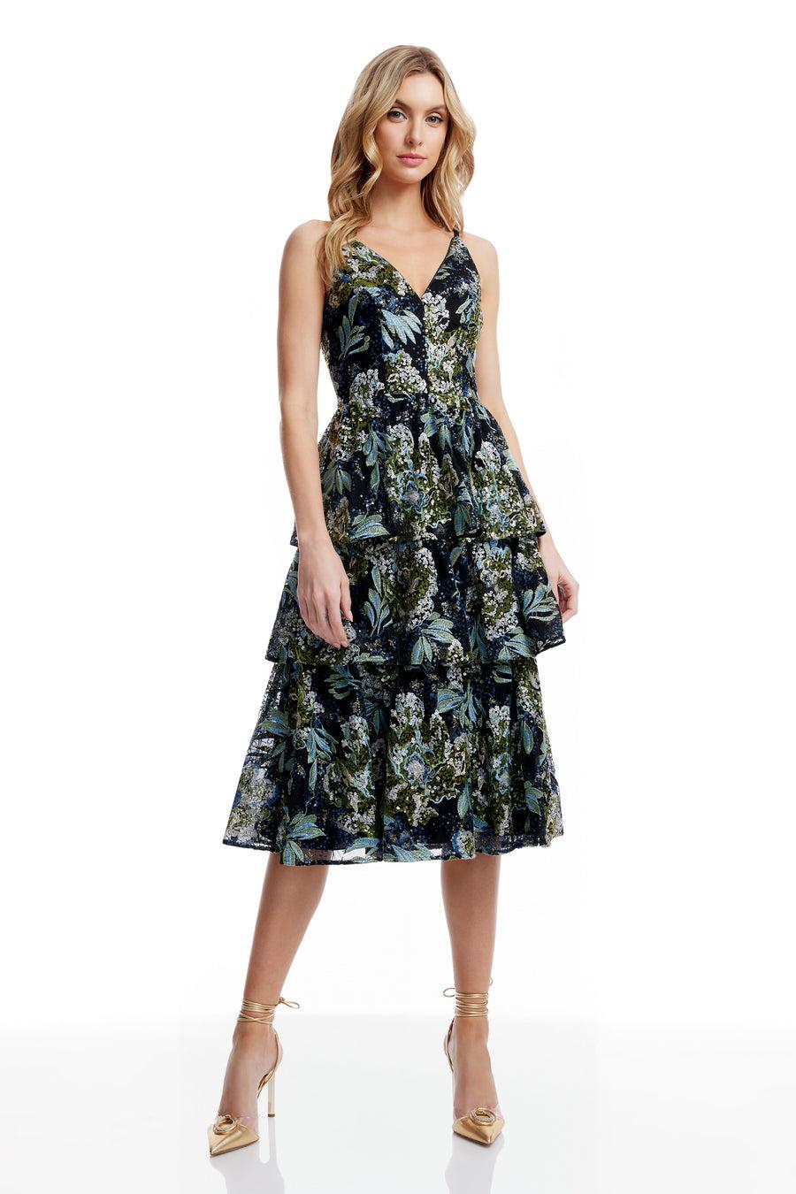 dress the population Lorelai Dress white